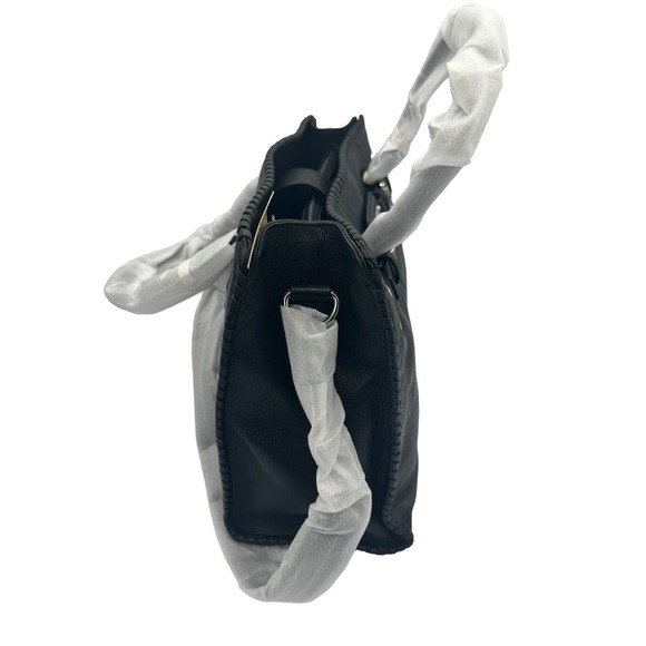 NWT * Michael Michael Kors “MK” Whipped Hamilton East West Tote -Black Leather - Picture 6 of 8